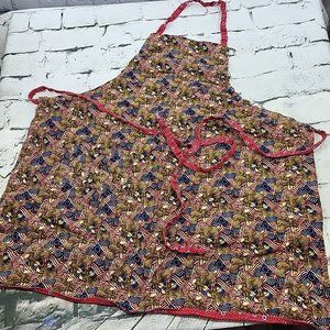 Work Shop Apron With Pockets Handmade Reversible Tool Print US Flag Print